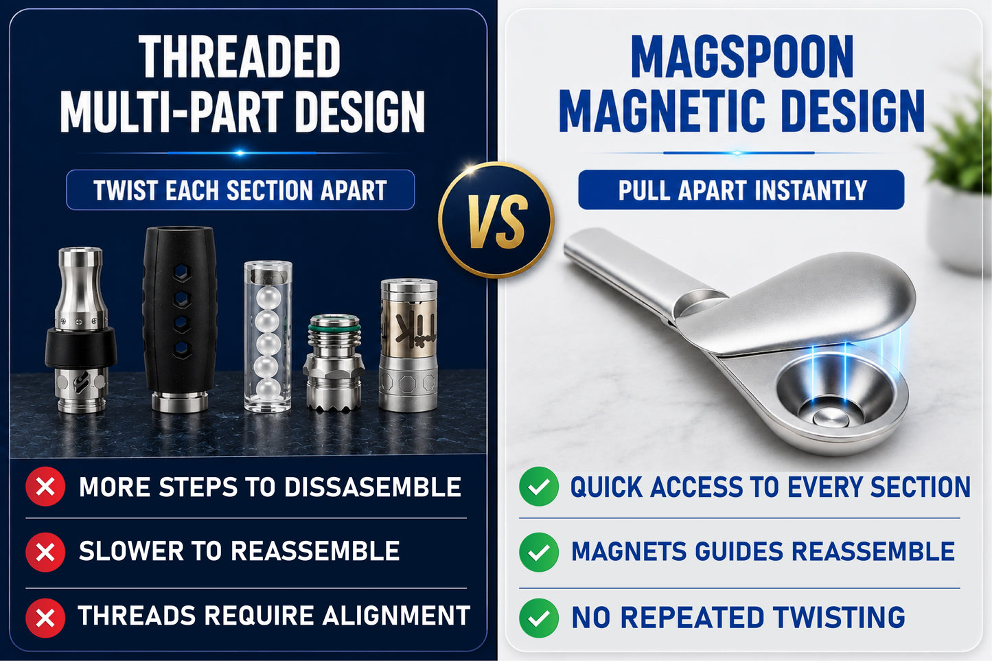 ComfortCornerUs™ MagSpoon Magnetic Alloy Pocket Tool