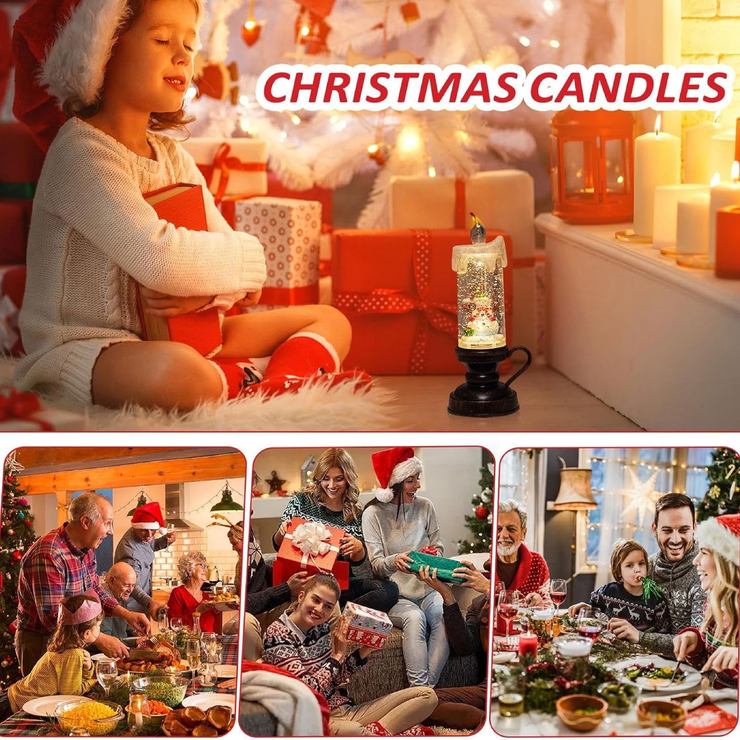 ComfortCornerUs™ MerryLight Holiday Lantern Candle