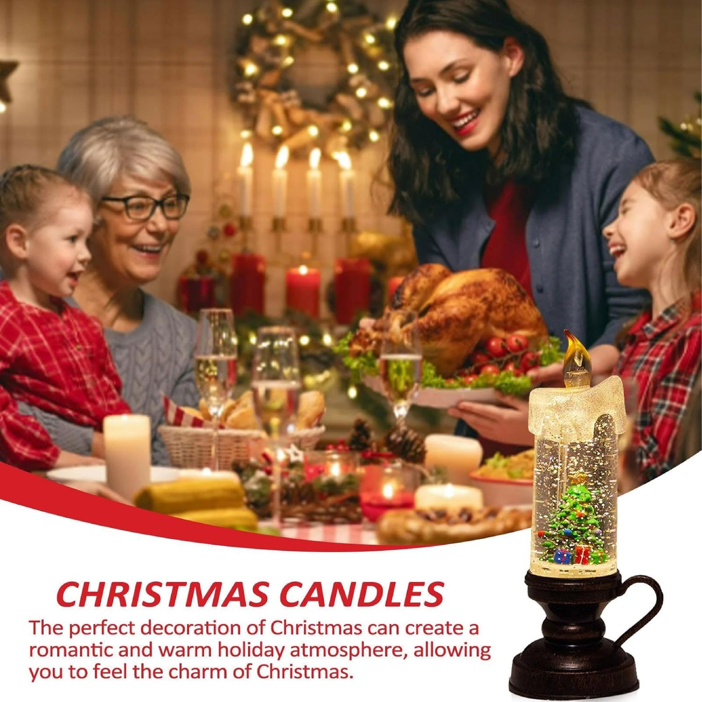 ComfortCornerUs™ MerryLight Holiday Lantern Candle
