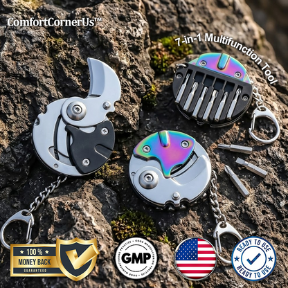 ComfortCornerUs™ MiniFix Knife Screwdriver Keychain Tool