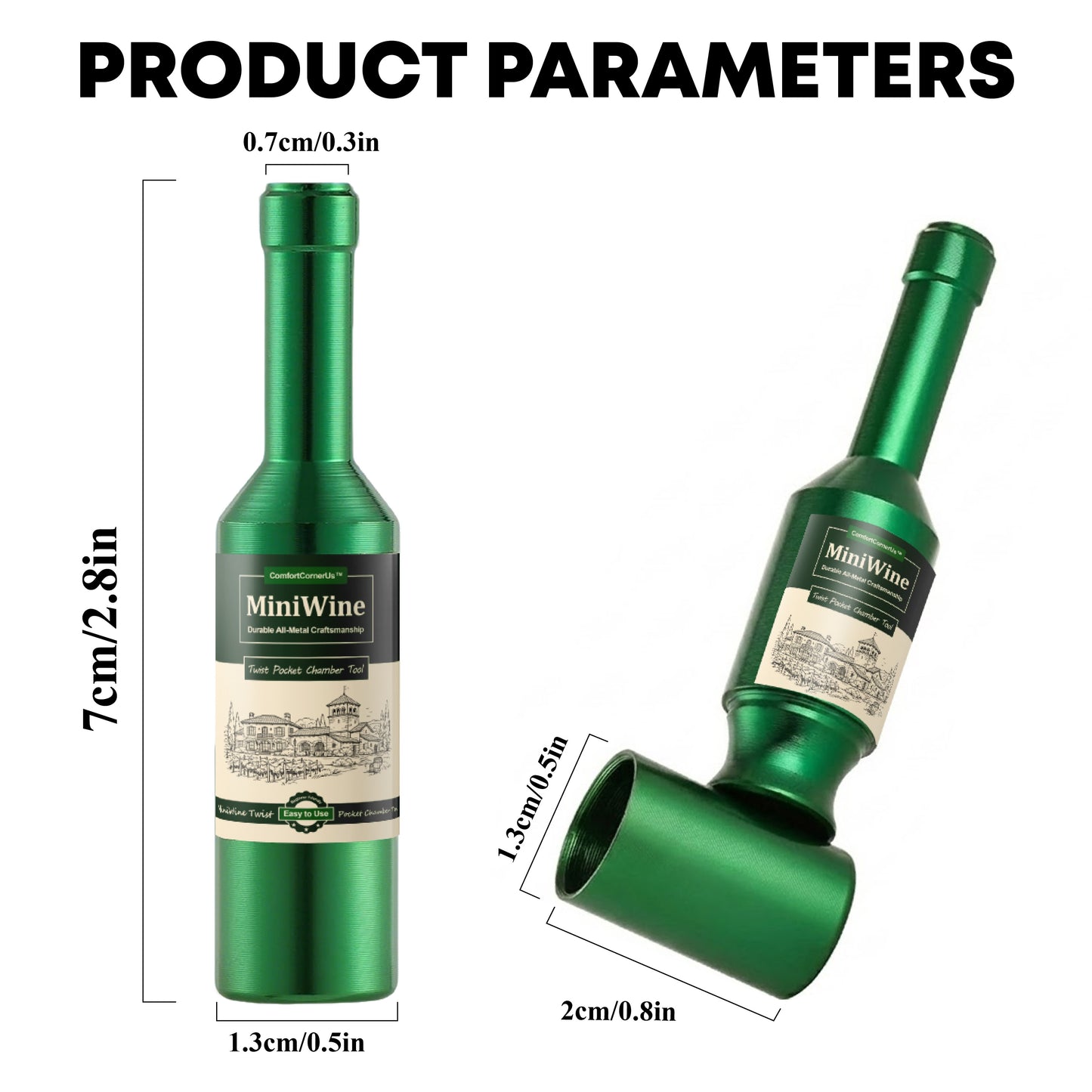 ComfortCornerUs™ MiniWine Twist Pocket Chamber Tool