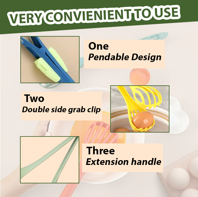 ComfortCornerUs™ Multifunctional Eggbeater Drainning Tong