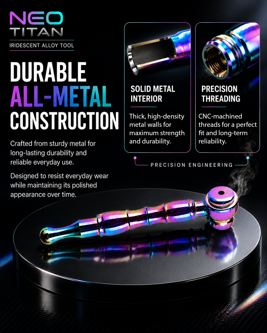 ComfortCornerUs™ NeoTitan Iridescent Alloy Tool