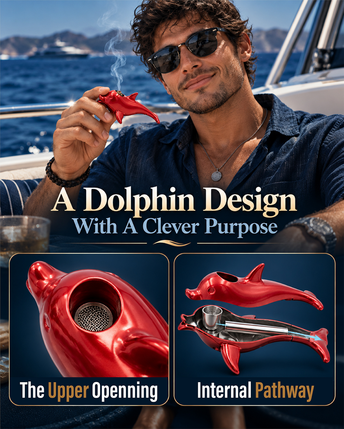 ComfortCornerUs™ OceanFin Dolphin Sculpted Alloy Tool
