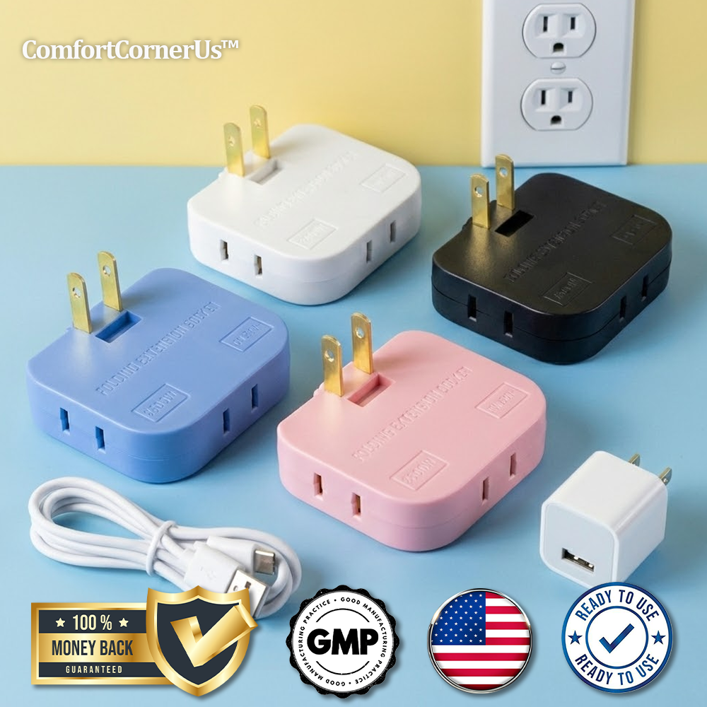 ComfortCornerUs™ PlugTurn Rotating Outlet Wall Adapter