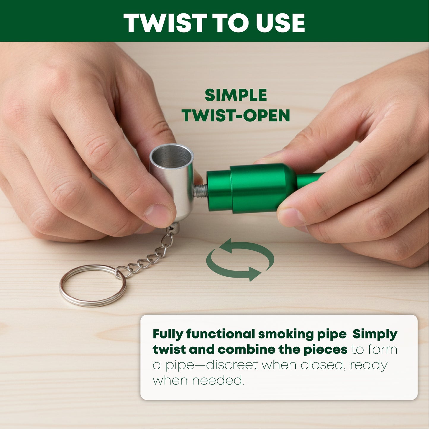 ComfortCornerUs™ PocketPill Mini Keychain Chamber Tool