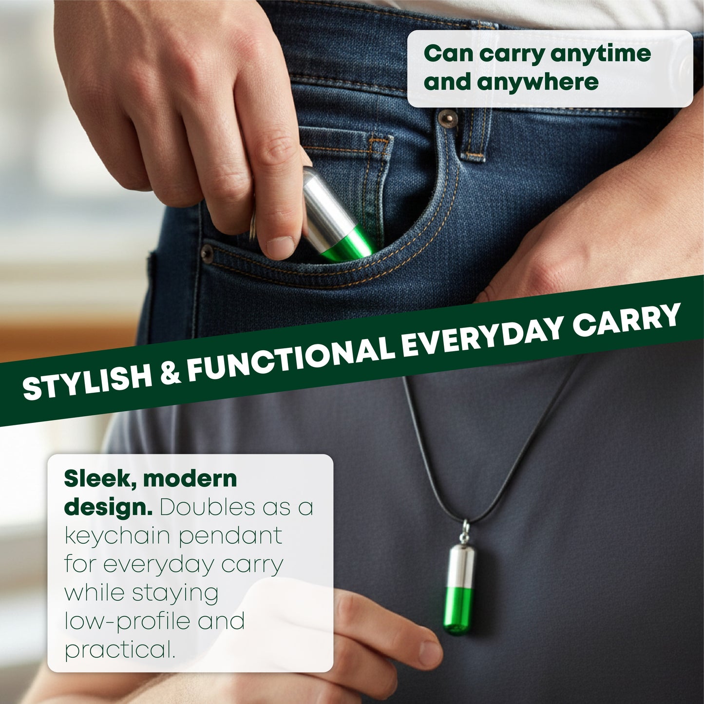 ComfortCornerUs™ PocketPill Mini Keychain Chamber Tool