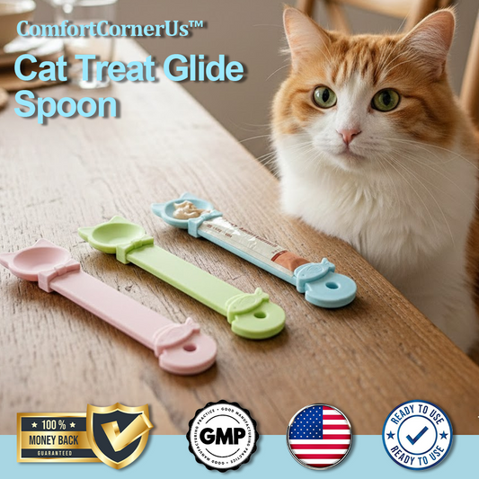 ComfortCornerUs™ PurrStrip Cat Treat Glide Spoon