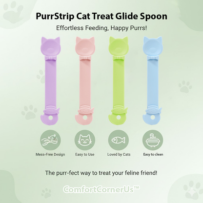ComfortCornerUs™ PurrStrip Cat Treat Glide Spoon
