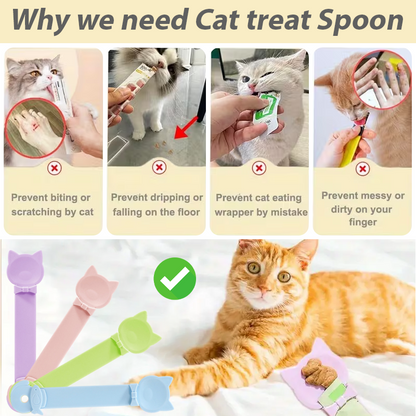 ComfortCornerUs™ PurrStrip Cat Treat Glide Spoon