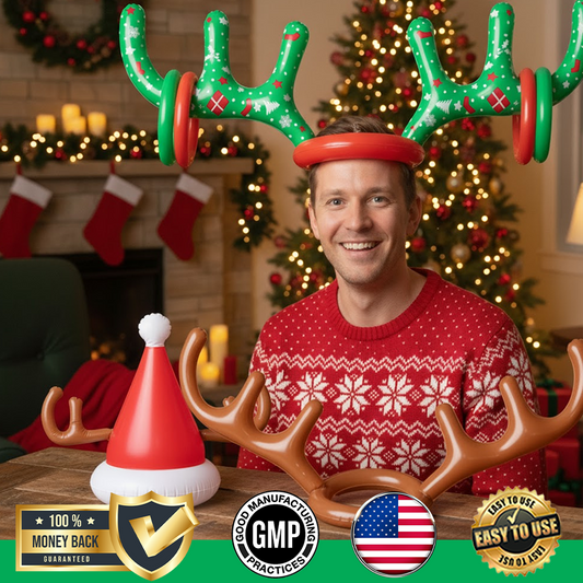 🔥TikTok Hot Sellers- ComfortCornerUs™ Reindeer HoopToss Inflatable Game Set