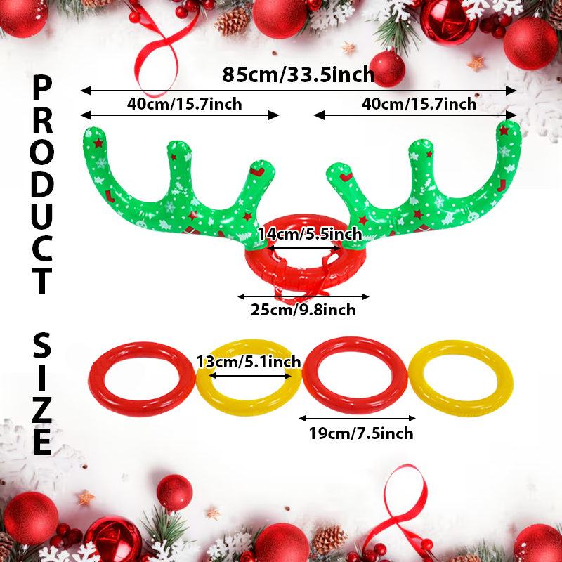 ComfortCornerUs™ Reindeer HoopToss Inflatable Game Set