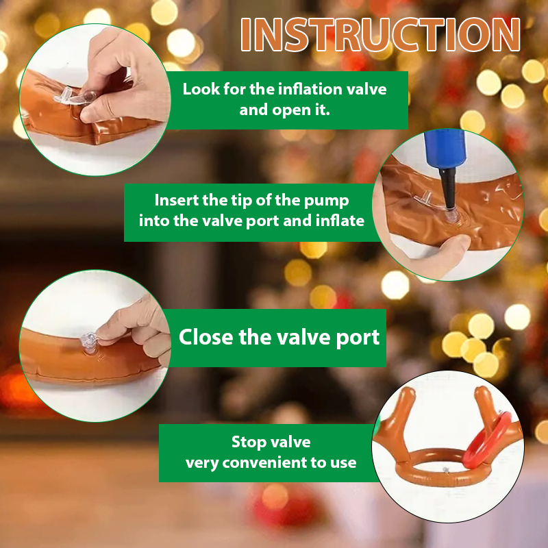 ComfortCornerUs™ Reindeer HoopToss Inflatable Game Set