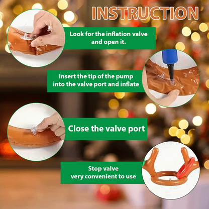 ComfortCornerUs™ Reindeer HoopToss Inflatable Game Set