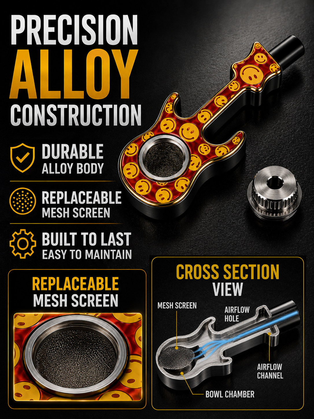 ComfortCornerUs™ RockTone Guitar Pocket Alloy Tool