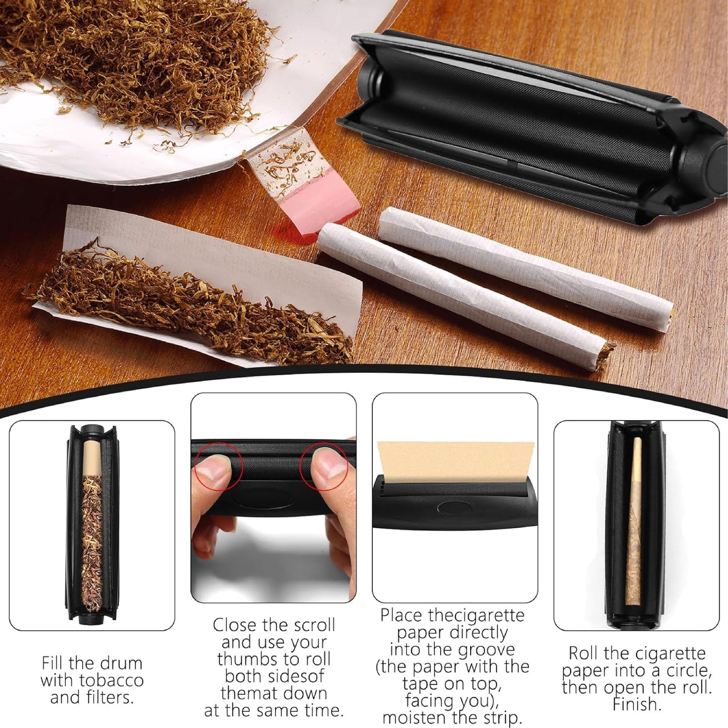 ComfortCornerUs™ RollMate Portable Cigarette Rolling Maker