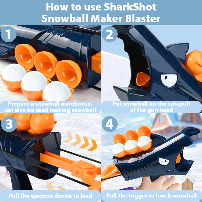 ComfortCornerUs™ SharkShot Snowball Maker Blaster