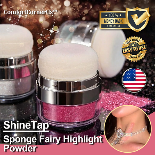 ComfortCornerUs™ ShineTap Sponge Fairy Highlight Powder