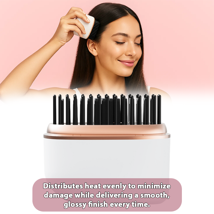 🔥TikTok Hot Sellers- ComfortCornerUs™ SilkyHeat Portable Wireless Straightening Comb