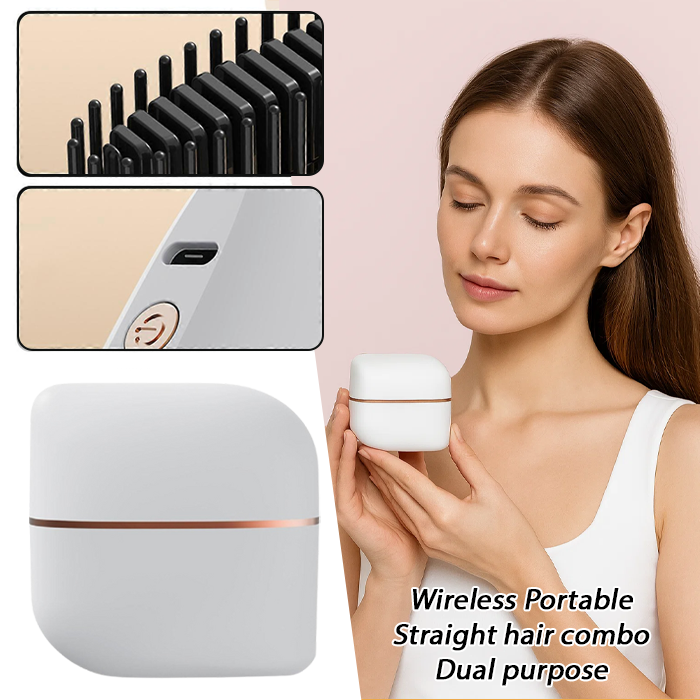 🔥TikTok Hot Sellers- ComfortCornerUs™ SilkyHeat Portable Wireless Straightening Comb