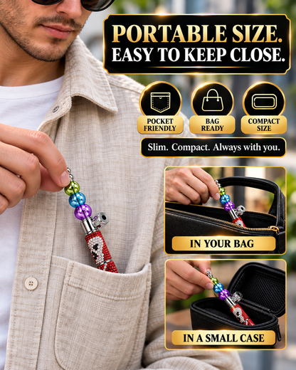 ComfortCornerUs™ SkullGleam Jeweled Alloy Pen Pocket Tool