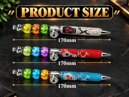 ComfortCornerUs™ SkullGleam Jeweled Alloy Pen Pocket Tool