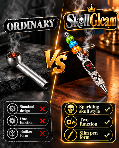 ComfortCornerUs™ SkullGleam Jeweled Alloy Pen Pocket Tool