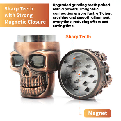 ComfortCornerUs™ SkullVault Spice Grinding Container