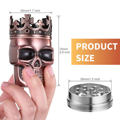 ComfortCornerUs™ SkullVault Spice Grinding Container