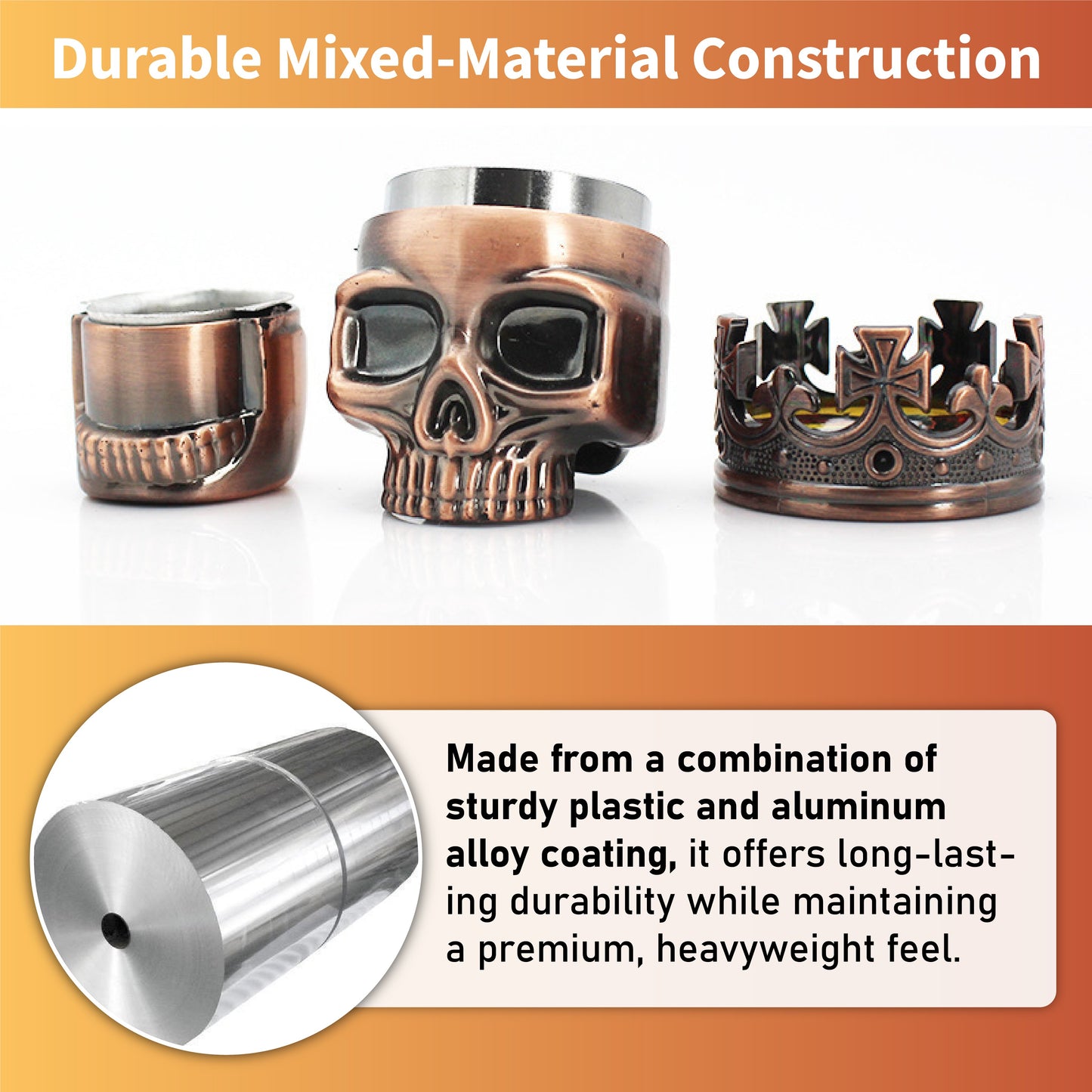 ComfortCornerUs™ SkullVault Spice Grinding Container