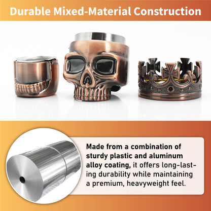 ComfortCornerUs™ SkullVault Spice Grinding Container