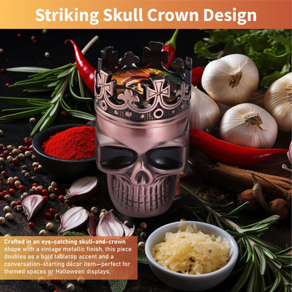 ComfortCornerUs™ SkullVault Spice Grinding Container