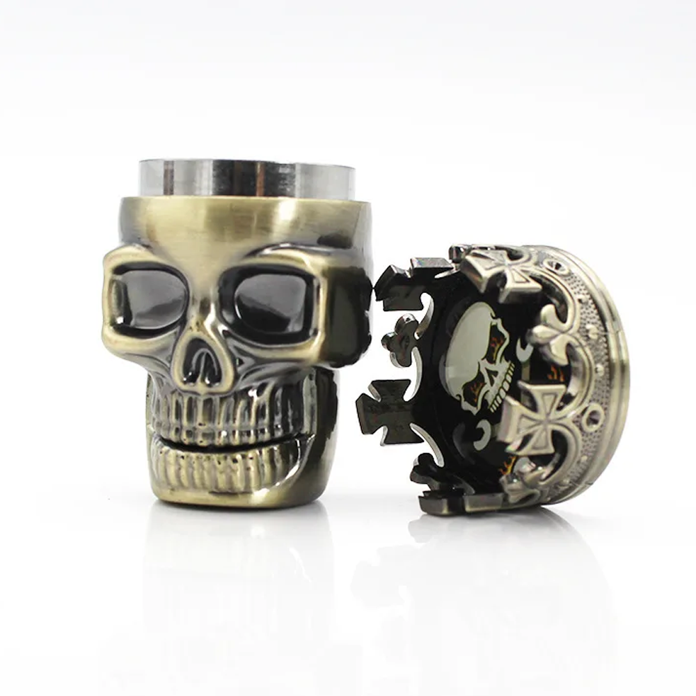 ComfortCornerUs™ SkullVault Spice Grinding Container