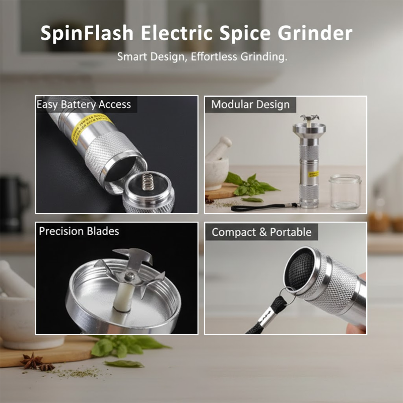 ComfortCornerUs™ SpinFlash Electric Spice Grinder