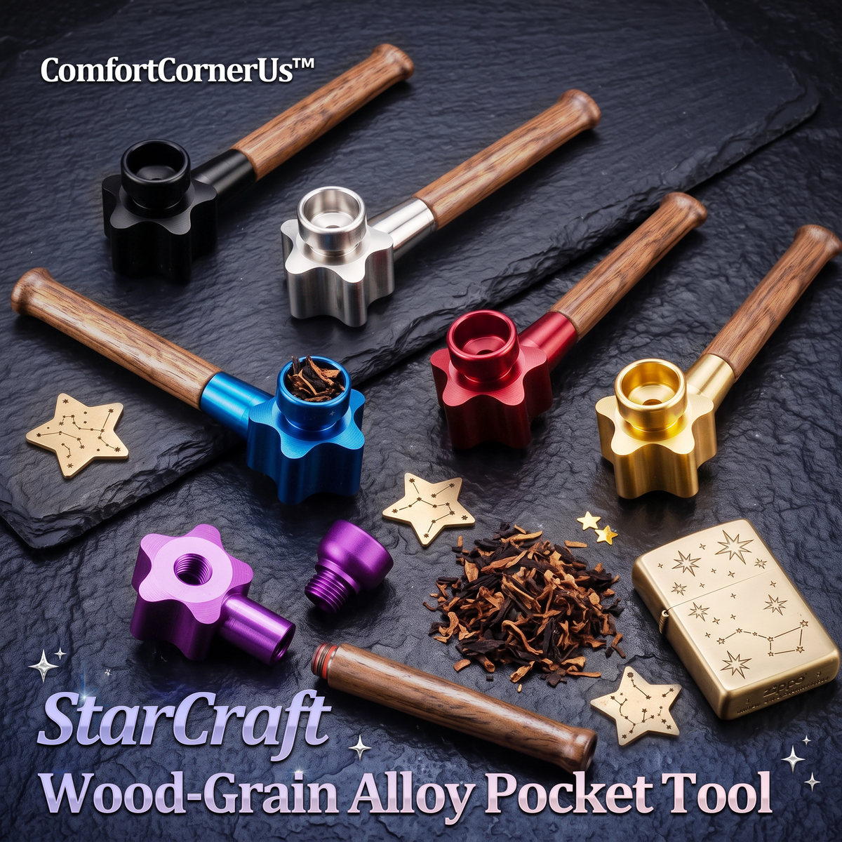 ComfortCornerUs™ StarCraft Wood-Grain Alloy Pocket Tool