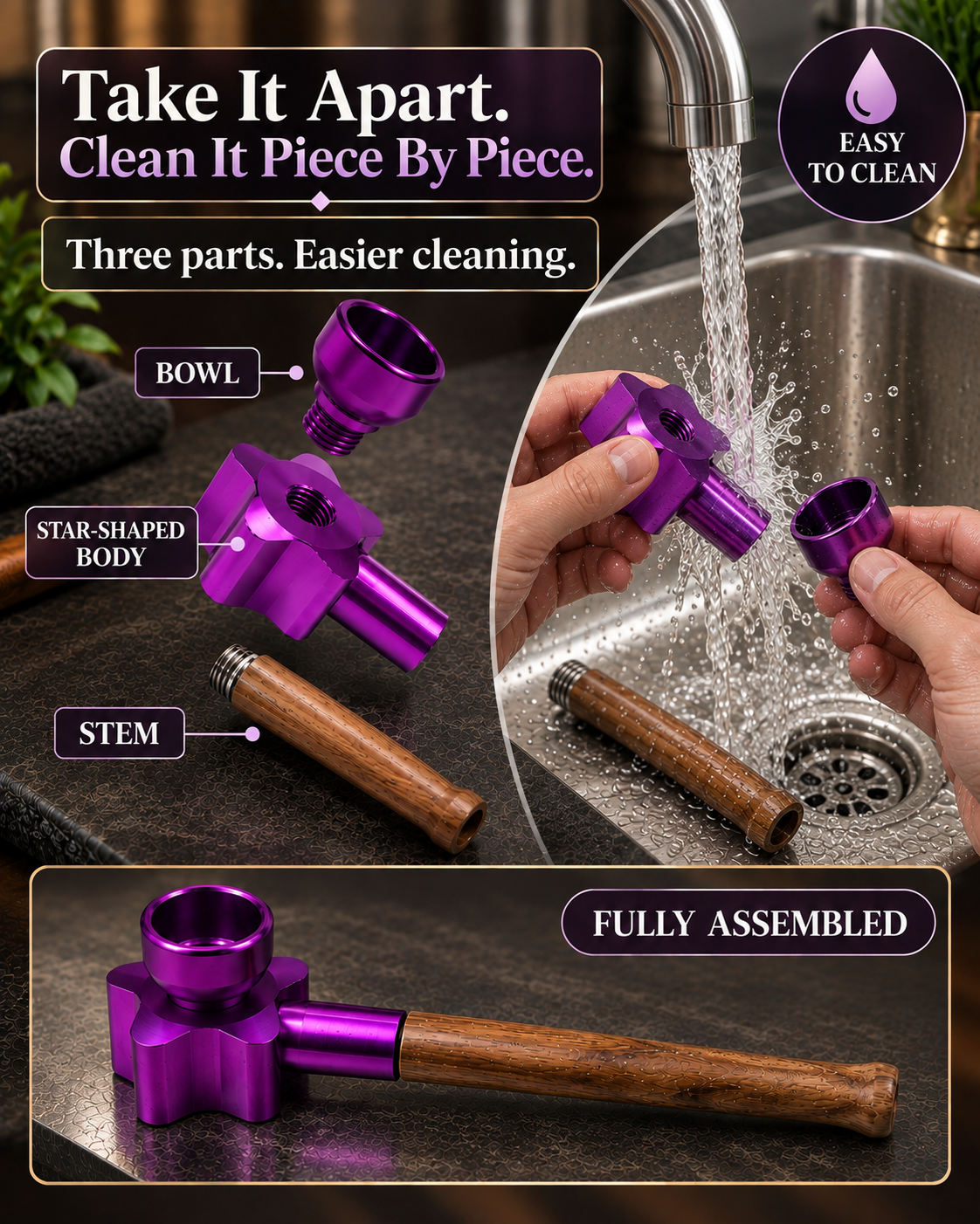 ComfortCornerUs™ StarCraft Wood-Grain Alloy Pocket Tool