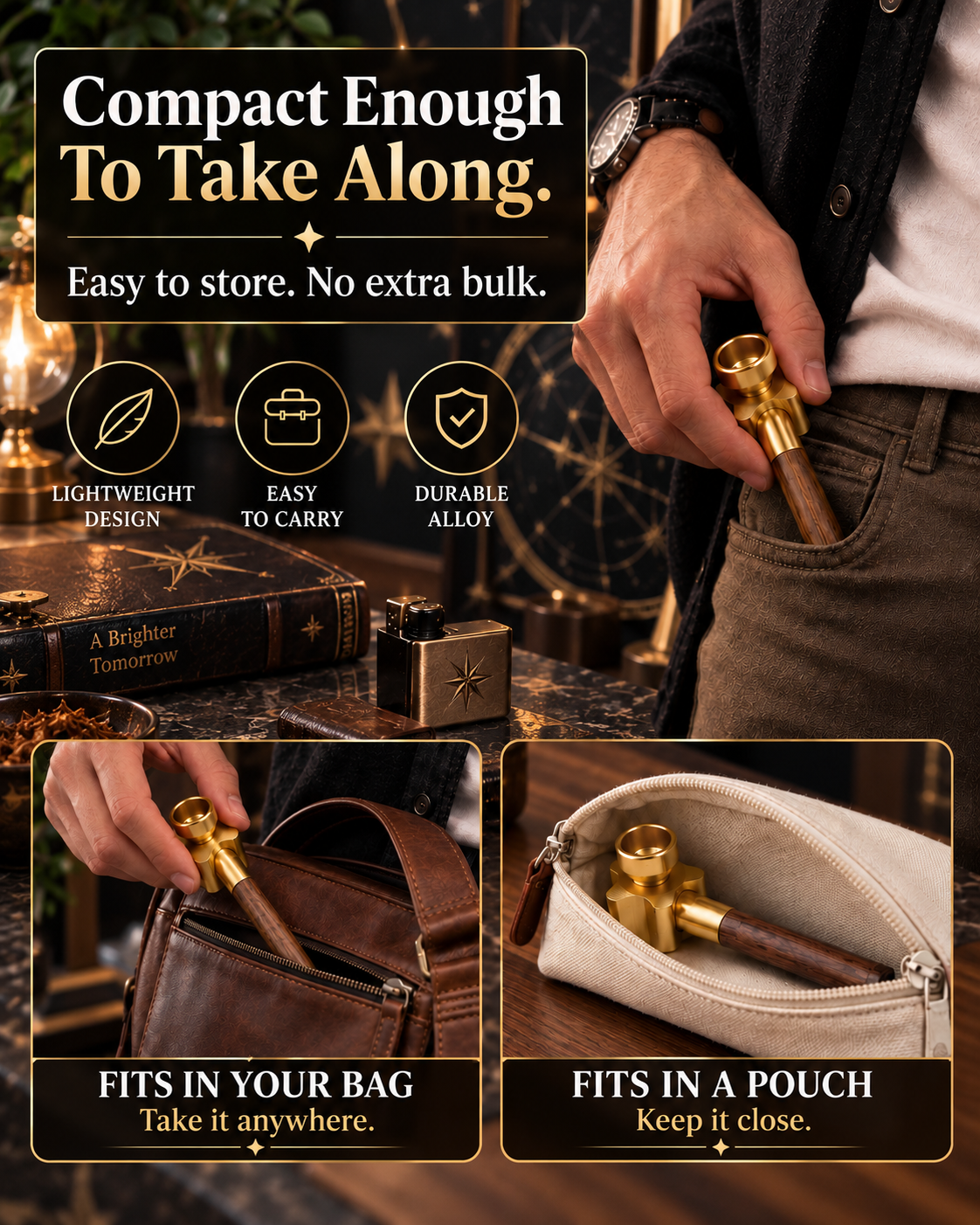 ComfortCornerUs™ StarCraft Wood-Grain Alloy Pocket Tool