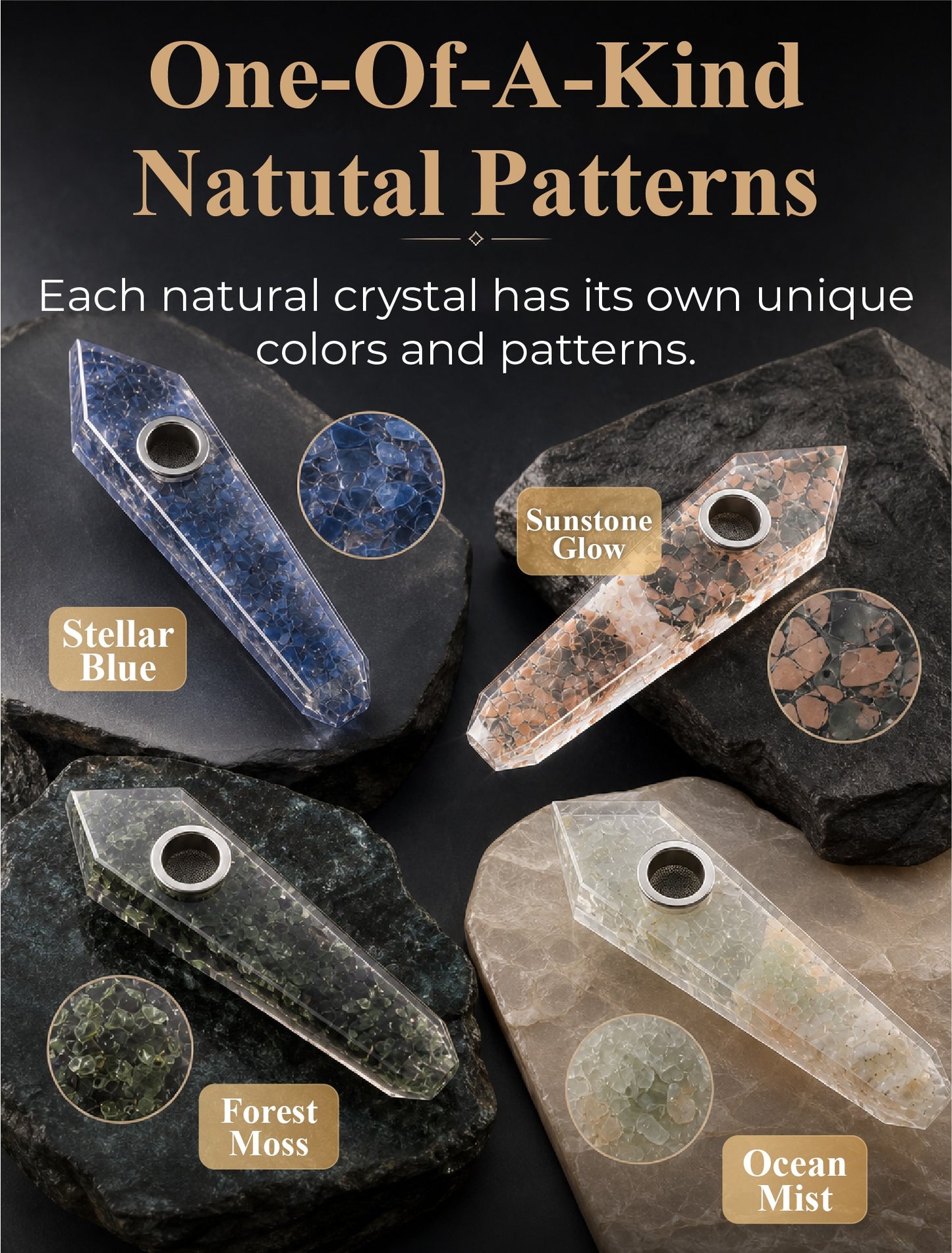ComfortCornerUs™ StoneArt Natural Crystal Alloy Tool