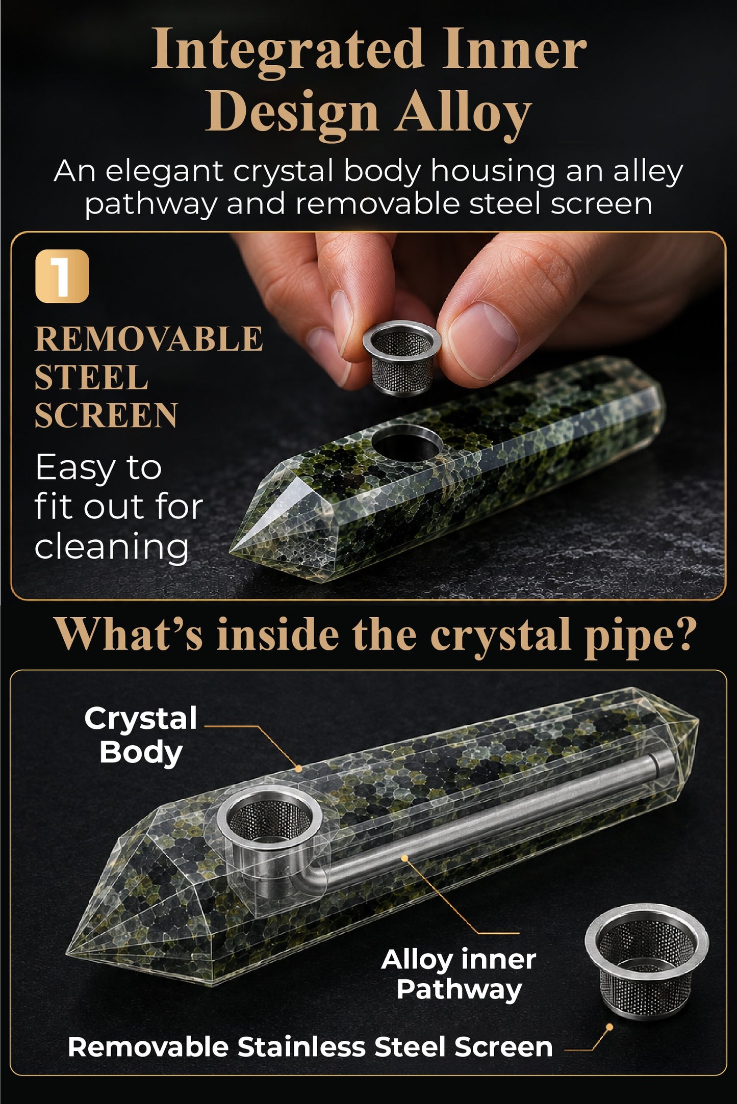 ComfortCornerUs™ StoneArt Natural Crystal Alloy Tool