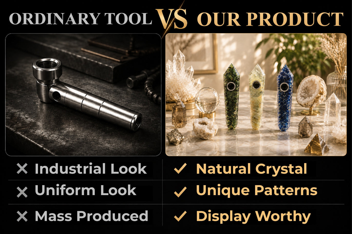 ComfortCornerUs™ StoneArt Natural Crystal Alloy Tool