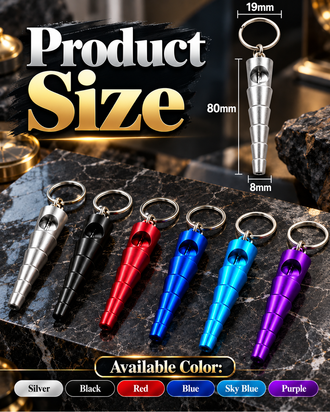 ComfortCornerUs™ TaperRidge Mini Alloy Keyring Tool