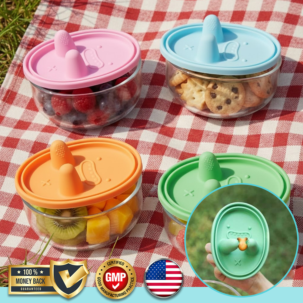 ComfortCornerUs™ TouchFree SnackGrip Silicone Container