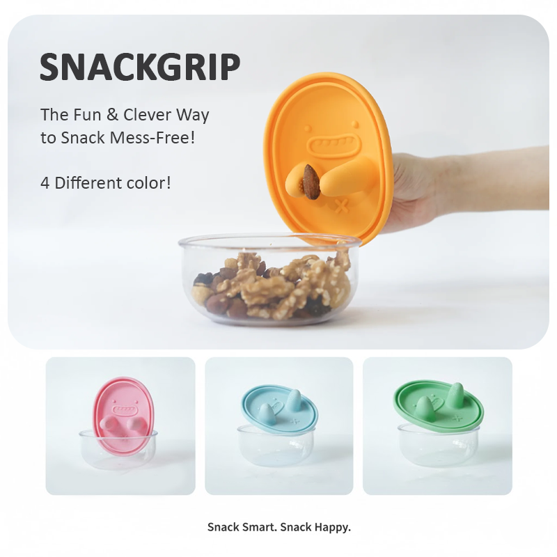 ComfortCornerUs™ TouchFree SnackGrip Silicone Container