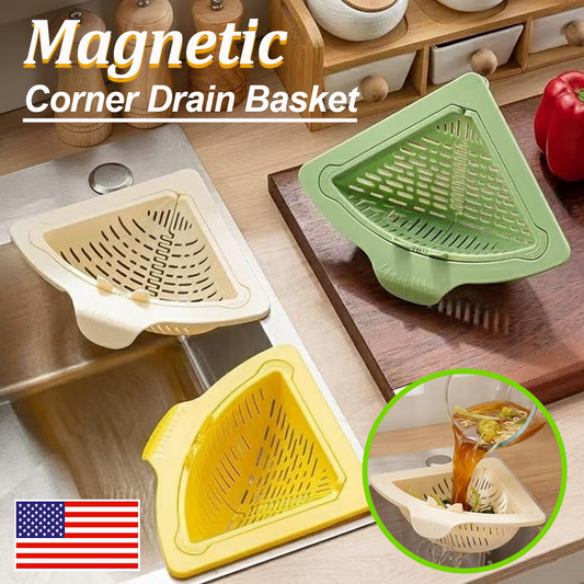 ComfortCornerUs™ TwistClean Magnetic Corner Drain Basket