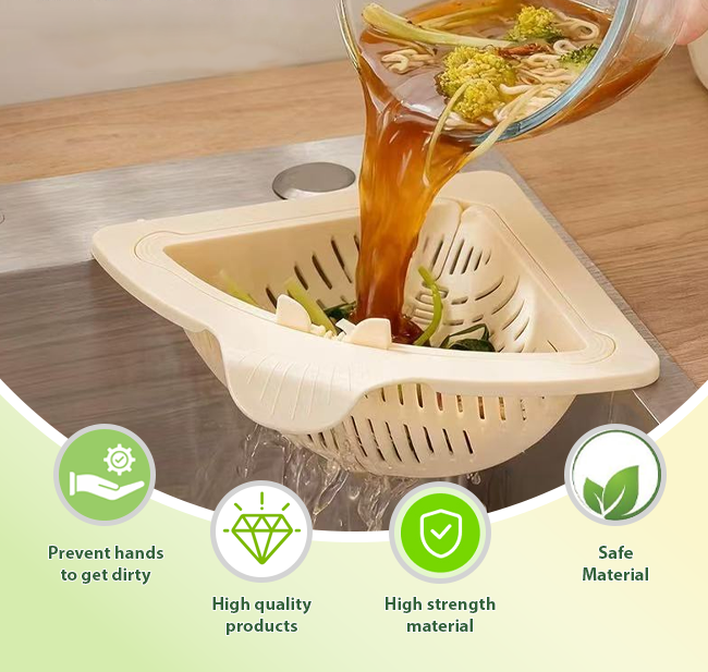 ComfortCornerUs™ TwistClean Magnetic Corner Drain Basket
