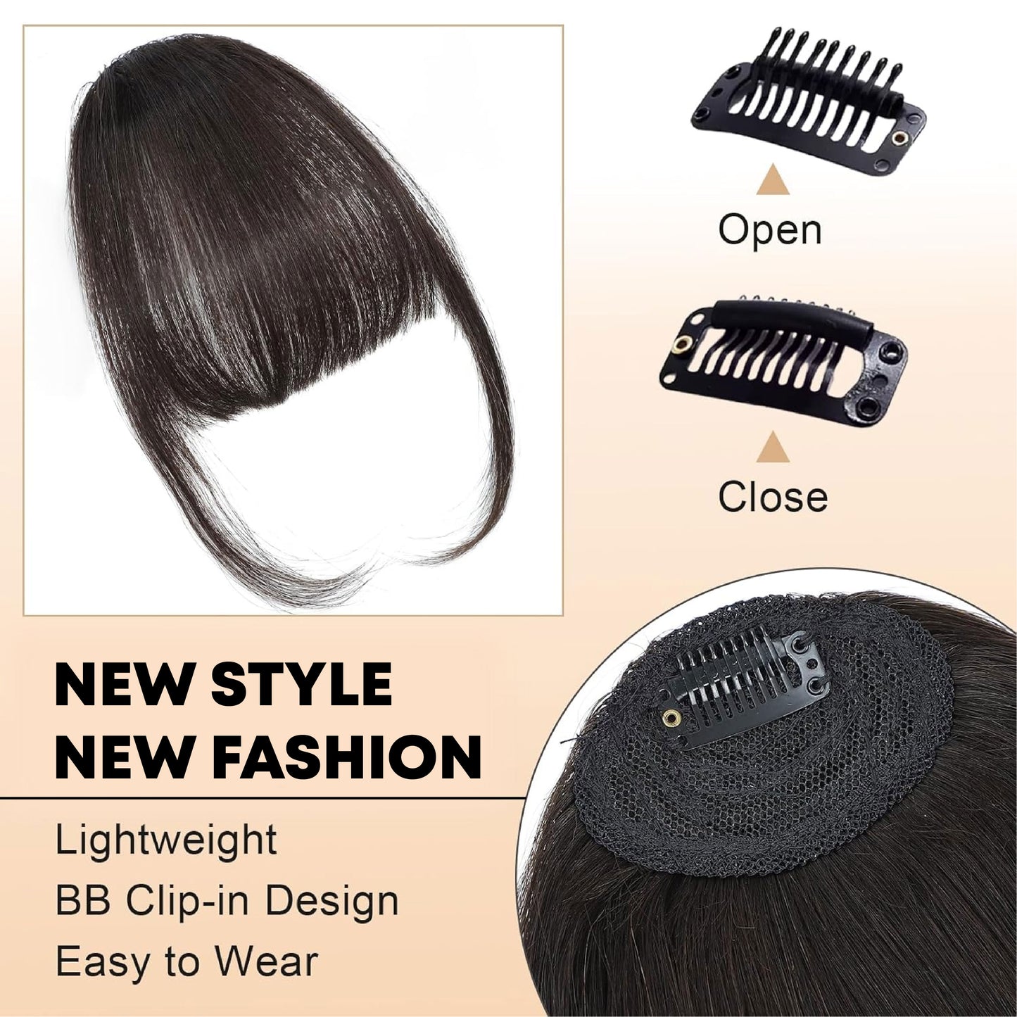 ComfortCornerUs™ YouthBangs Instant Clip-On Fringe