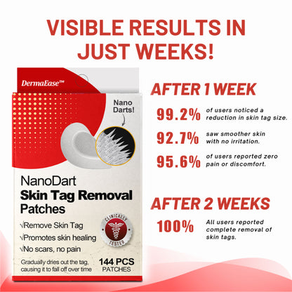 DermaEase™ NanoDart Skin Tag Removal Patches