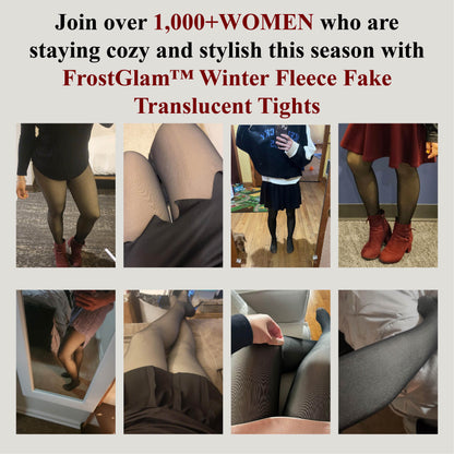 👍 ComfortCornerUs™ Winter Fleece Fake Translucent Tights