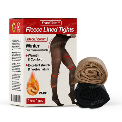 👍 ComfortCornerUs™ Winter Fleece Fake Translucent Tights