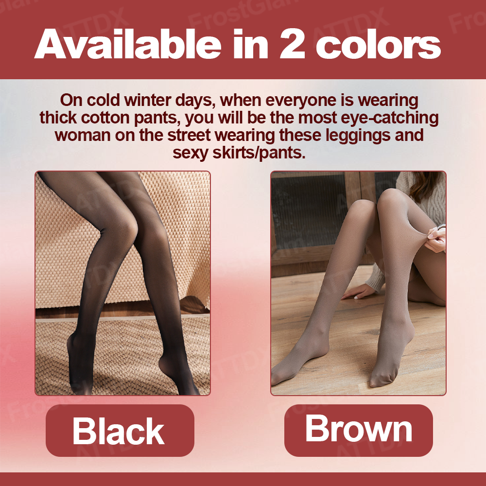 👍 ComfortCornerUs™ Winter Fleece Fake Translucent Tights